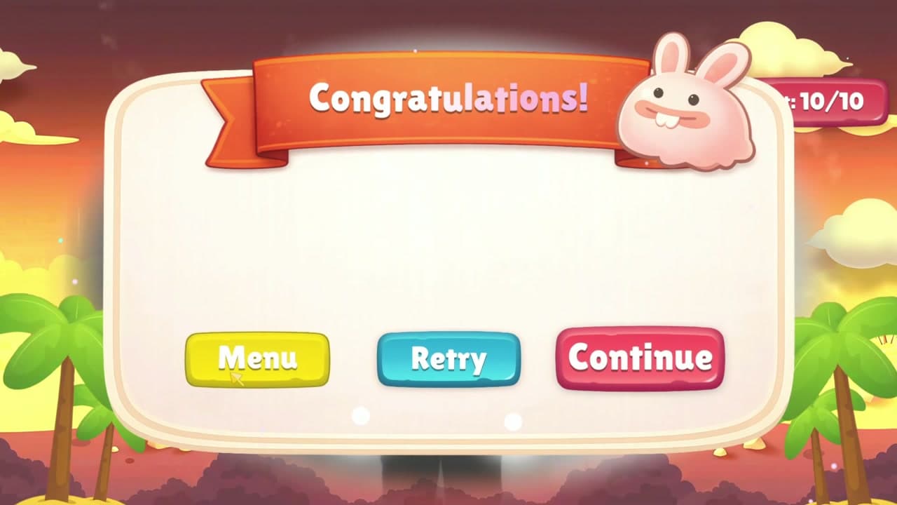 The well-done screen in Learn & Leap